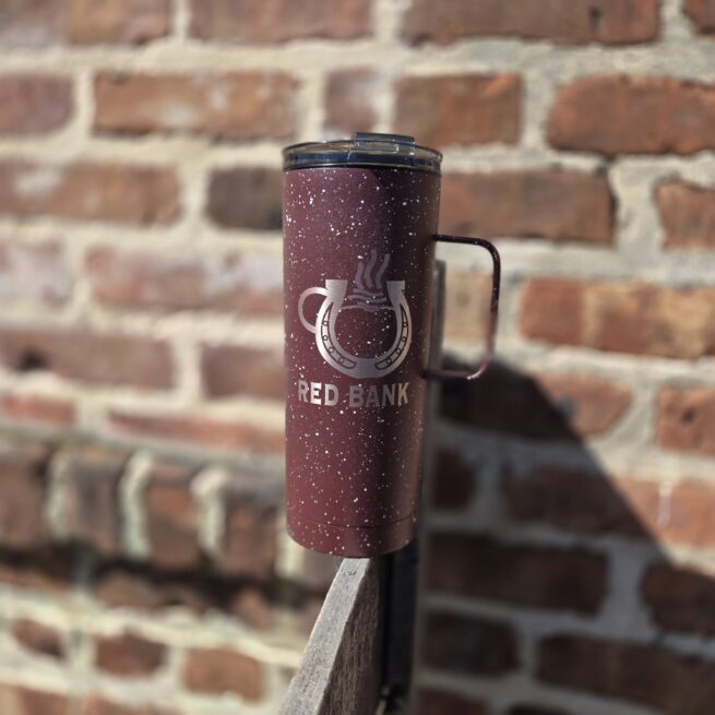 Coffee Corral Tall Travel Mug w/ Handle