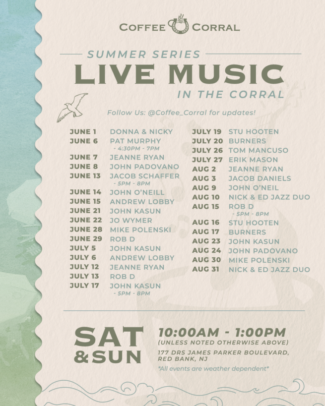 Live Music in The Corral - Summer Schedule