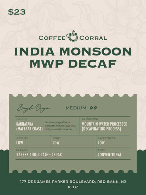 India Monsoon Malabar MWP Decaf - Wholesale