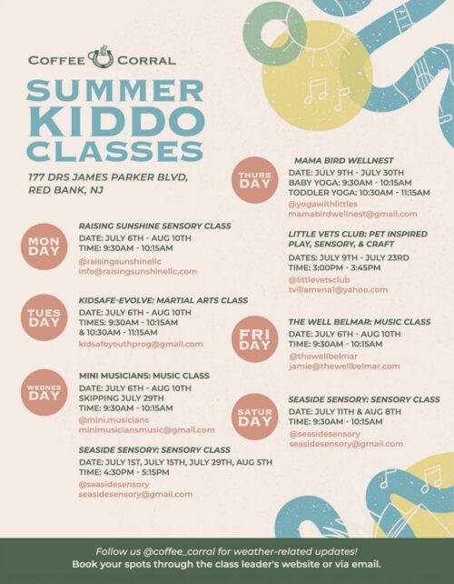 Summer Kiddo Classes in The Corral- Red Bank